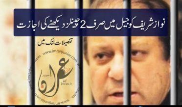 nawaz sharif is allowed to watch only two channels in jail