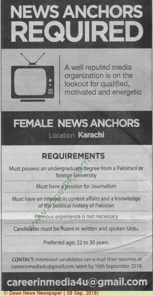 News Anchor Jobs