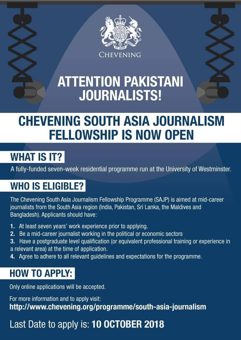 South Asia Journalist Fellowship 2018