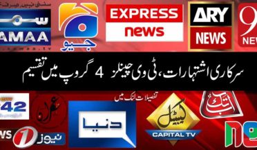 News channels have been divided into 4 groups for government ads