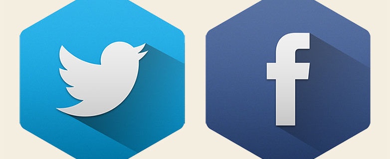 Facebook and Twitter