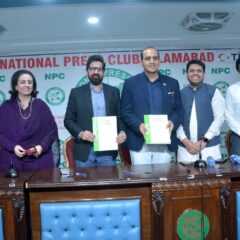 نیشنل پریس کلب اور روٹس ملینیم اسکولز کے درمیان مفاہمتی یادداشت پر دستخط ۔۔۔۔